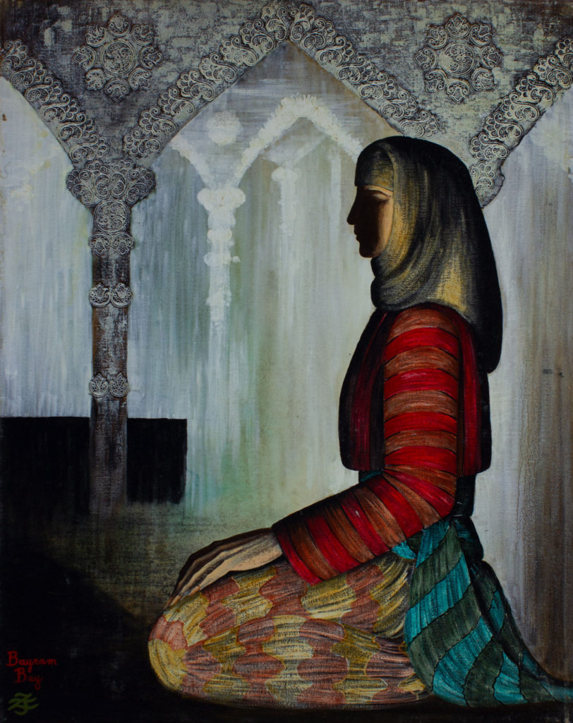 Moslem Woman in meditation- Zetun Jebor Cosmic Painting