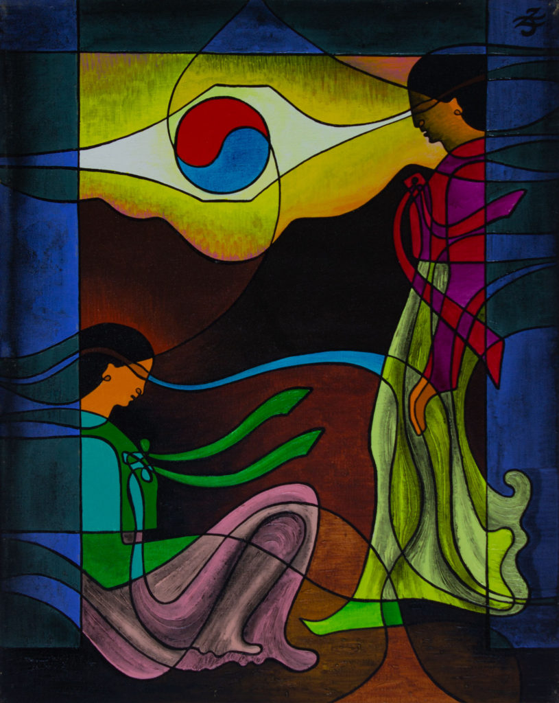 Zetun Jebor Cosmic Painting- Korean Sunrise (two girls)