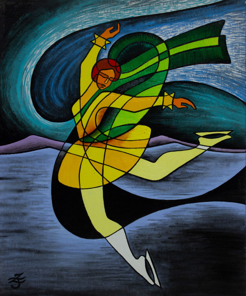 Zetun Jebor Cosmic Painting- Girl skating III