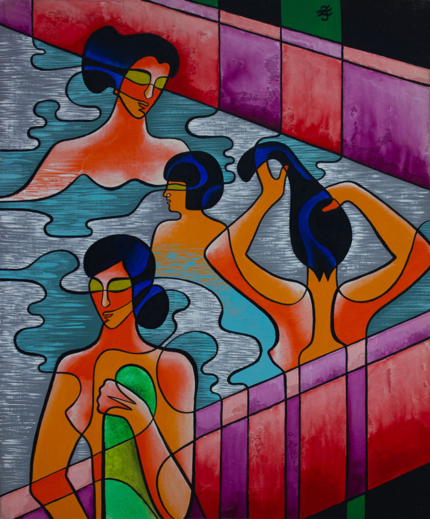 Zetun Jebor Cosmic Painting- Japanese Bath (group of women)