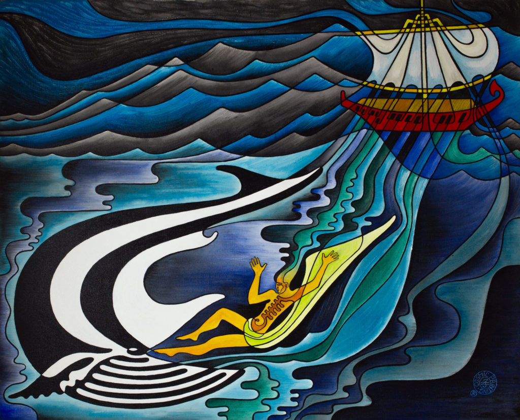 Zetun Jebor Cosmic Painting- Jonah and the Whale