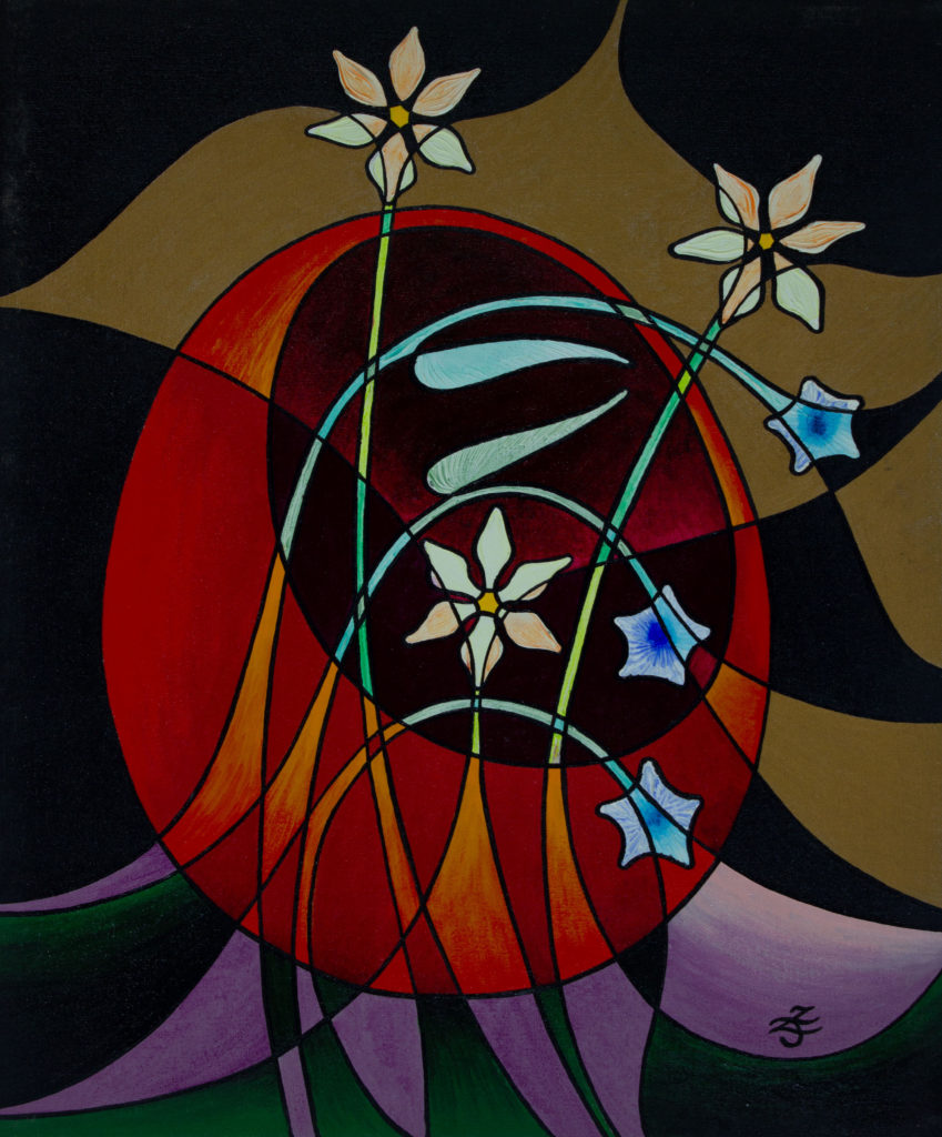 Zetun Jebor Cosmic Painting- Six-petaled & Star-shaped Flowers