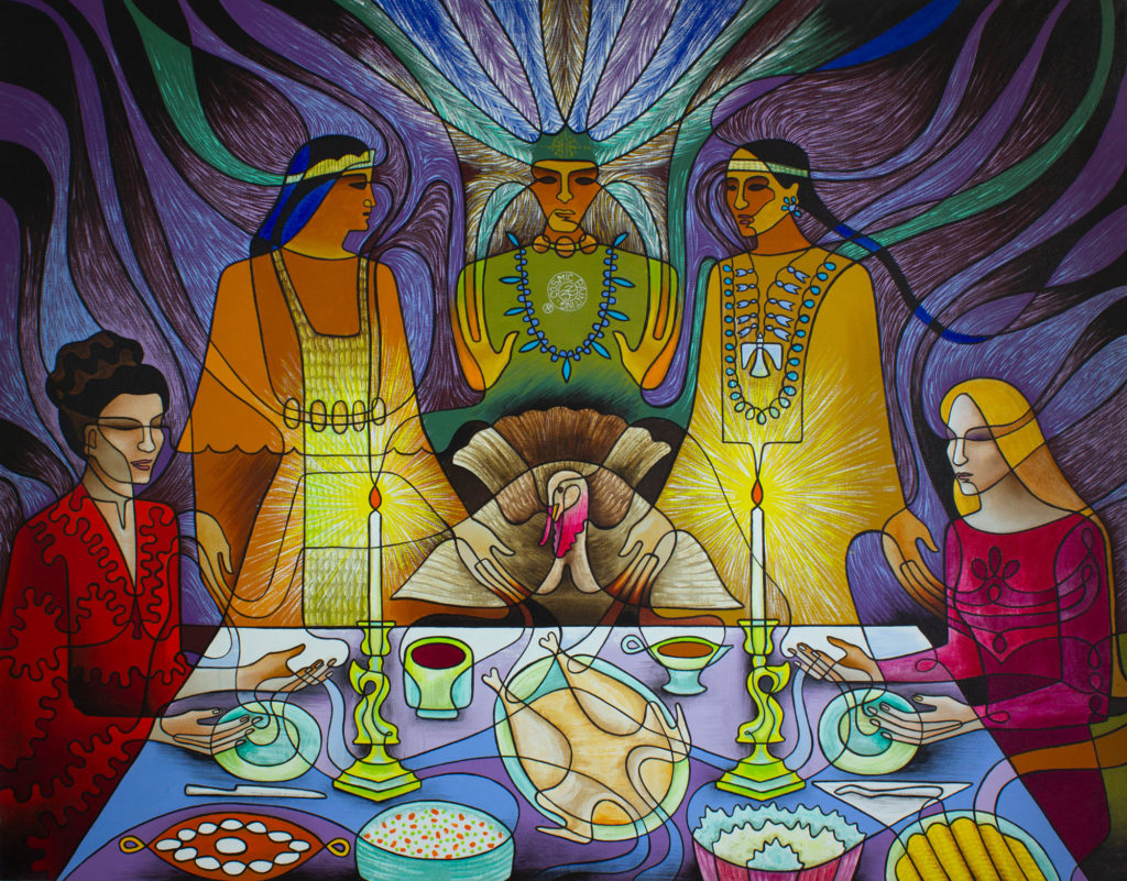 Zetun Jebor Cosmic Painting- Thanksgiving Dinner
