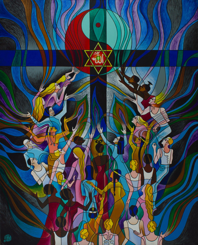 Zetun Jebor Cosmic Painting- One Nation under God