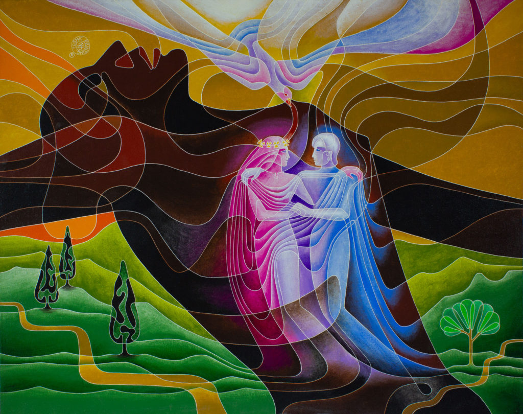 Zetun Jebor Cosmic Painting- The Mystical Marriage-I